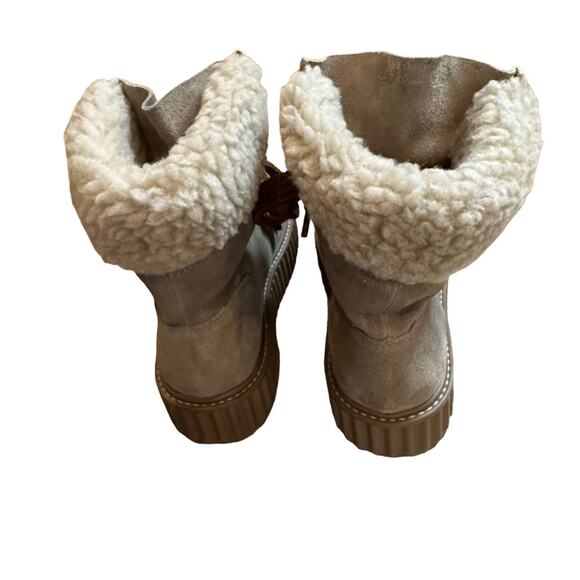 NEW Aster Dorit Suede Lace Up Chukka Boot Booties Faux Fur 6 US - Picture 8 of 10